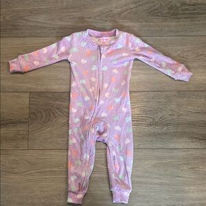 Penelope Mack Kids One Piece in Purple and Pastel hearts size 12 months